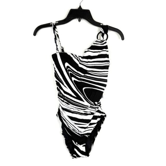 Bleu Rod Beattie Women’s Black/White One Piece Swimsuit Size 4 - Picture 1 of 4